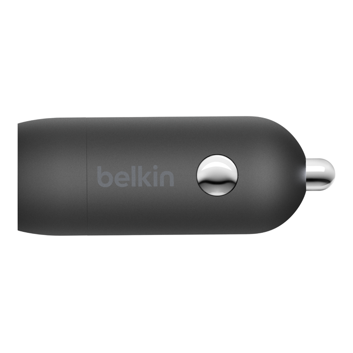 BELKIN Combo Chargeur Voiture USB-C (30 W) + Câble USB-C 1m (Noir)