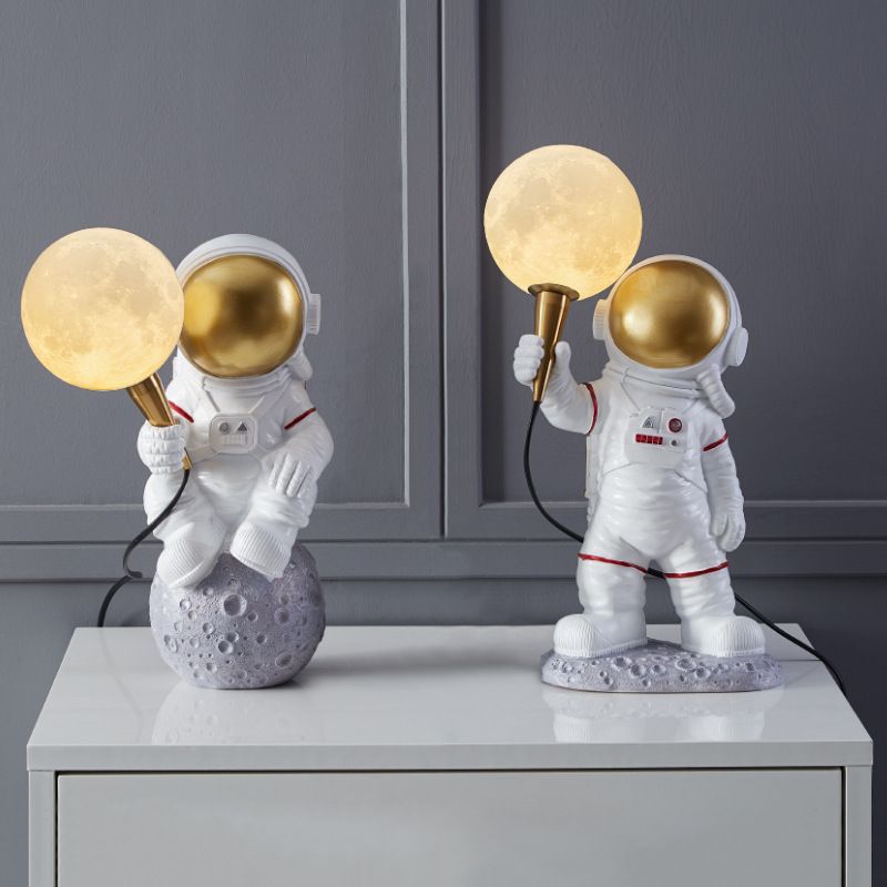 Lampe de table lune ASTRONAUT debout Art Déco (modèle 1) AMTL
