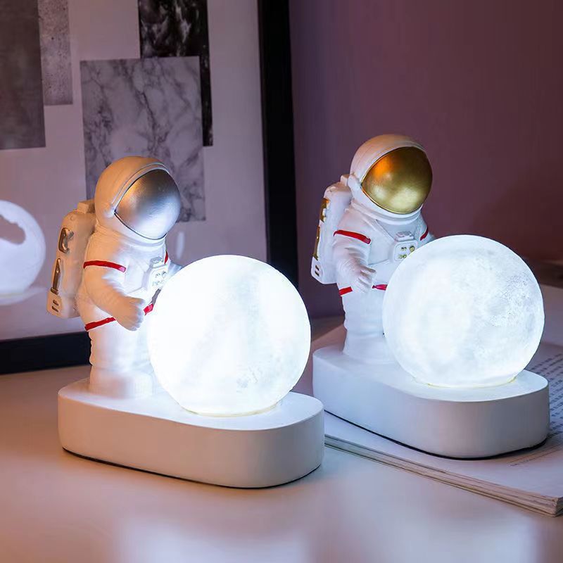 Lampe de table lune ASTRONAUT debout Art Déco (modèle 2) AMTL